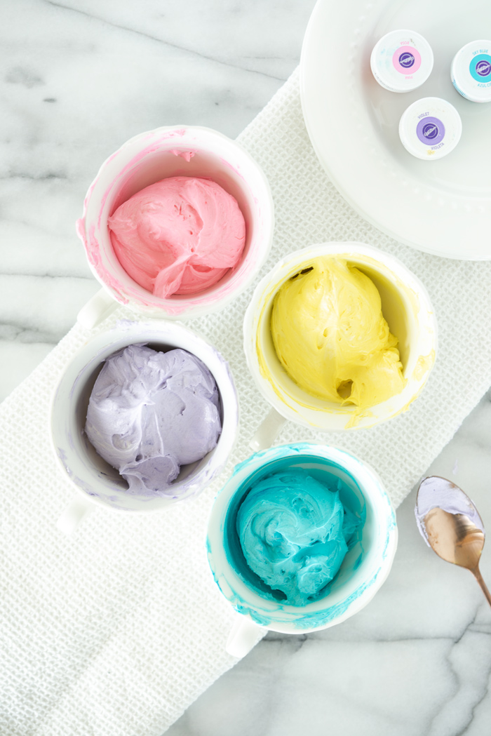 Recipe: Easy Pastel Rainbow Frosting Tutorial {Plastic Wrap Tri