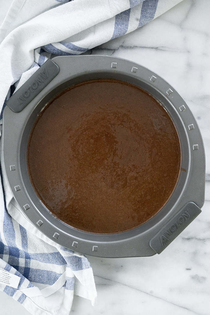 One Bowl Chocolate Cake. All ingredients, one bowl, one spoon (or mixer) and done