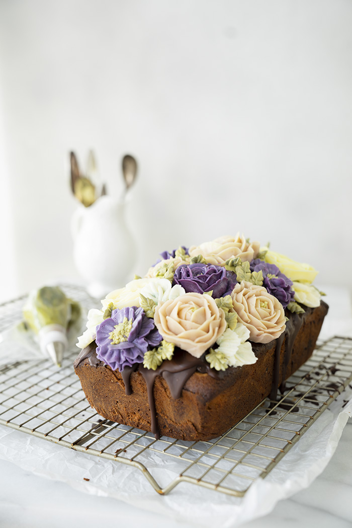 Chocolate Chip Pound Cake. When your day (or night) calls for a rich cake studded with chocolate chips! #poundcake #cake #quickbread #loafpan #chocolate